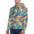 thumbnail image 3 of Naloa Colorful Fish 1 Men's Casual Hooded Collar Drawstring Hoodies Pullover Sweatshirts Casual Long Sleeve Shirts-4X-Large, 3 of 7