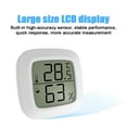 thumbnail image 2 of TFixol Compact White ABS Digital Thermo-Hygrometer with Magnet, Celsius/Fahrenheit Switchable, CR2032 Battery Included, 2 of 6