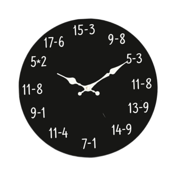 Reloj de pared con ecuaciones matemáticas, decoración creativa para el hogar, divertido, enseñanza de matemáticas, silencioso, sin , reloj de Estilo B