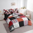 thumbnail image 3 of Feelyou Rugby Sports Lover Bedding Comforter Set 7pcs, Hippie Patchwork King Bedding Sets, 3 of 8