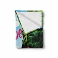 thumbnail image 2 of Saying Soft Flannel Fleece Throw Blanket, Photo of Carpe Diem Typography on Tropic Secenery with Ocean and Cliffs, Cozy Plush for Indoor and Outdoor Use, 50" x 60", Multicolor, by Ambesonne, 2 of 6