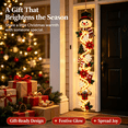 thumbnail image 3 of Glowing Christmas Door Hanger, Pre-lit Christmas Snowman with Warm LED Lights, Holiday Hanging Decor for Front Door Porch Indoor Outdoor, Easy to Hang by MPOISVA, 3 of 7