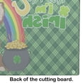 thumbnail image 5 of Longhaired Chocolate and White Chihuahua St. Patrick's Day Glass Cutting Board Large 12 in x 15 in, 5 of 5