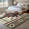 thumbnail image 4 of Non-Slip Rug Pad Rugs Aztec Tribal Ethnic Style Rectangle Area Rugs 5x7Ft Soft Carpet Pads for Living Room Kids Room, Retro Brown Geometric, 4 of 9
