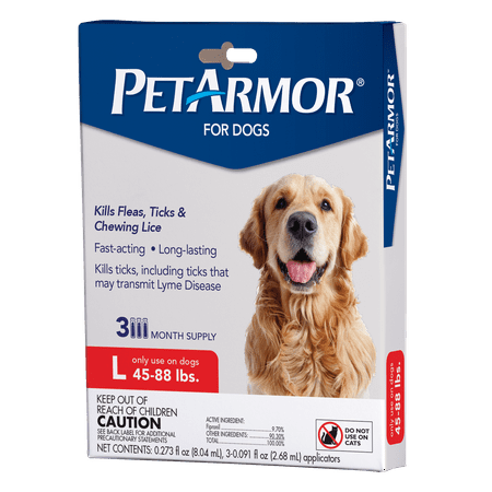 PetArmor Flea & Tick Prevention for Dogs (45-88 lbs), 3 (Best Flea And Tick Prevention For Small Dogs)