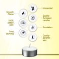 thumbnail image 4 of Bolsius 6 Hr White Unscented Tea Light Candles for Wedding, Meditation, Restaurant and Household Decoration - Smokeless Slow Burning Tealights - Pack of 70, 4 of 6