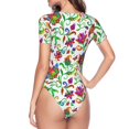 thumbnail image 4 of Naloa Paisley Women's Short-Sleeved Onesie, One-Piece Swimsuit for Parties, dates, clubs - XX-Large, 4 of 9