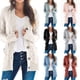 thumbnail image 2 of Cárdigan informal de estilo europeo y americano para mujer, de otoño e invierno, con botones torcidos de color liso, 2 of 6