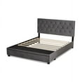 thumbnail image 5 of Baxton Studio Caronia Modern and Contemporary Grey Velvet Fabric Upholstered 2-Drawer King Size Platform Storage Bed, 5 of 7