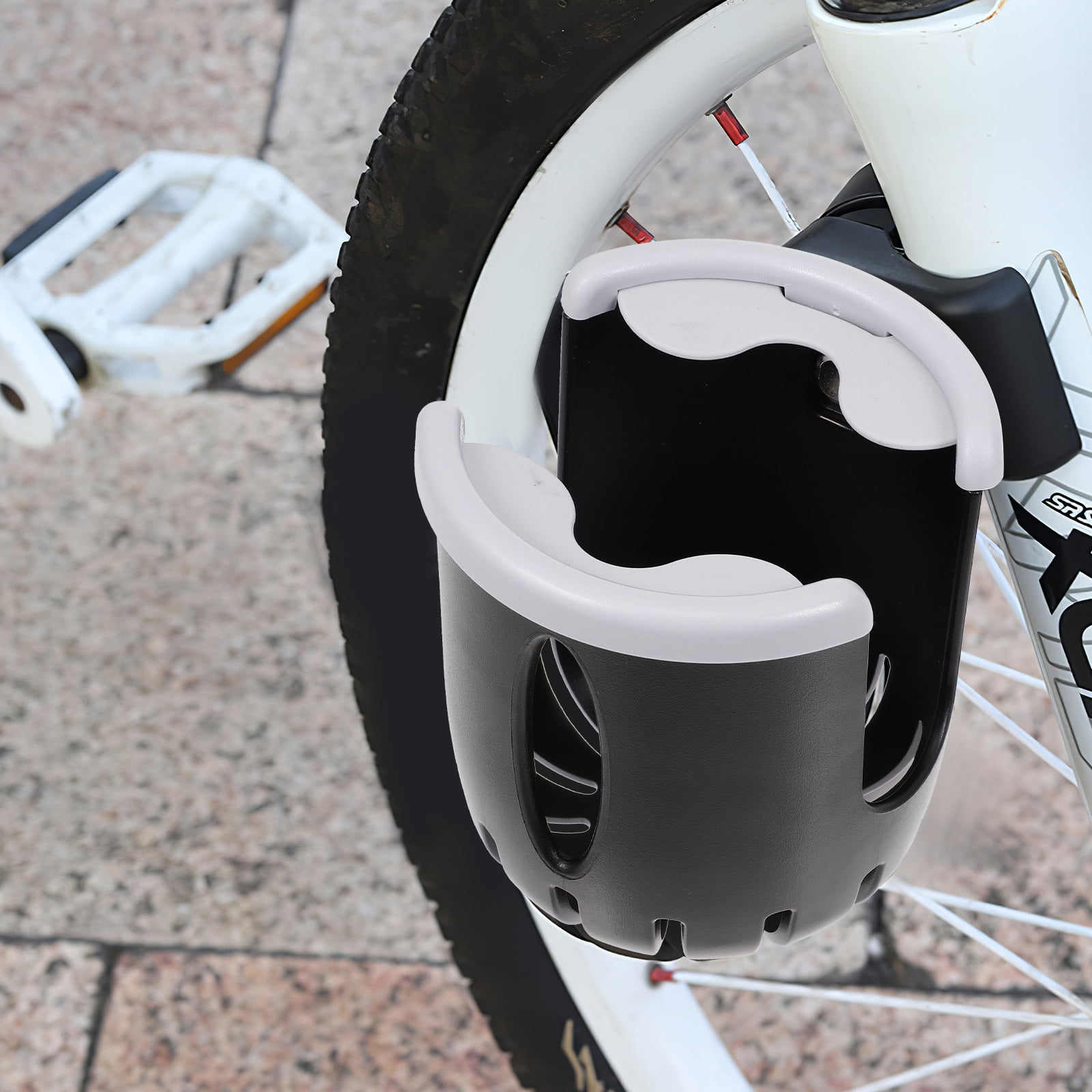 RENACLIPY Rotatable Black ABS Bottle Holder for Strollers, Bikes, and Outdoor Use - Drink Holder Accessory