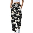 thumbnail image 2 of WXLWZYWL Womens Halloween Sweatpants Graphic Print Pants Drawstring Waist Joggers Casual Lounge Pants Athletic Workout Pants, 2 of 5