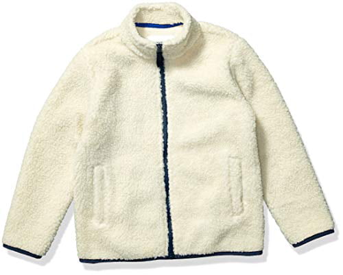 Essentials Boys Polar Fleece Lined Sherpa Full-Zip Jacket