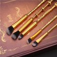 thumbnail image 4 of 5Pcs/Set Wizard Wand Makeup Brushes Metal Cosmetic Brushes for Foundation Blending Concealer Eye Shadow, 4 of 6