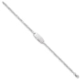 thumbnail image 2 of 14k White Gold Bracelet ID Figaro 8.5 mm 7 in Semi-Solid Oval, 2 of 3