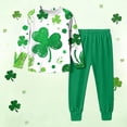 thumbnail image 5 of St. Patrick's Day Outfits for Boys Girls 2 Piece Joggers Set Printed Long Sleeve T Shirt And Pants Sweatsuits (7 Years, Green B), 5 of 8
