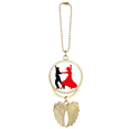 thumbnail image 1 of Duet Dance Social Dancing Dancer Car Keychain Angel Wing Pendant, 1 of 4