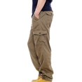 thumbnail image 4 of Dovford Mens Cargo Pants Winter Pants, Outdoor Fleece Lined Snow Ski Cargo Pants, Thermal Hiking Pants, 4 of 6