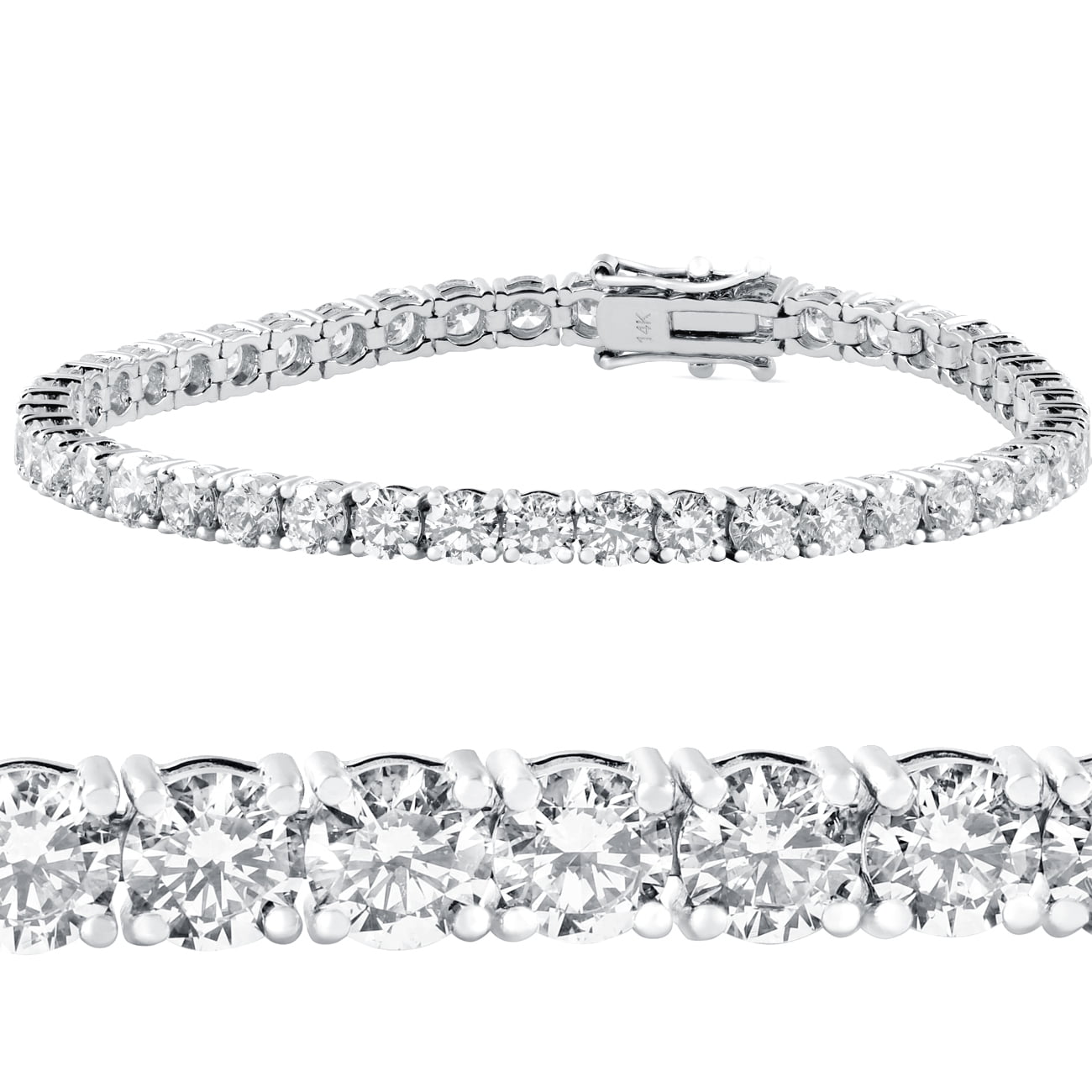 6.25Ct Round Cut Diamond Tennis Bracelets For Women's In 14K Two Tone Gold Over