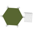 thumbnail image 4 of Estera de playa con huella de carpa impermeable, estera de piso para carpa para senderismo al aire libre, picnic con 6 estacas para carpa, 4 of 8