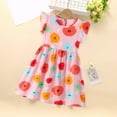 thumbnail image 5 of uublik Toddler Dress Size 3T-15 Sleeveless Casual Floral Printed Twirly Birthday Party Beach Kids Sundress Pink, 5 of 5