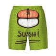 thumbnail image 4 of Lsque Mens Swim Trunks Fresh Sushi Pattern - Bathing Suit Compression Liner - Beach Swim Shorts Swimwear - (S-3XL) - Stretch Quick Dry -X-Large, 4 of 9
