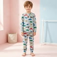 thumbnail image 2 of Xudanell Boys Pajamas 100% Cotton Planet Pjs Toddler 2 Piece Sleepwear Kids Clothes Set Size 3t -10t Dark Gray,Size 6-7 Years, 2 of 9