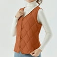 thumbnail image 4 of Women's Fleece Lined Sleeveless Vest Jacket, Stand Collar, Rose Gold, Size XXXL, 4 of 5
