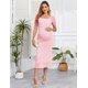 thumbnail image 5 of Vestido de maternidad AISWI de malla fruncida para baby shower, boda, rosa, 5 of 6