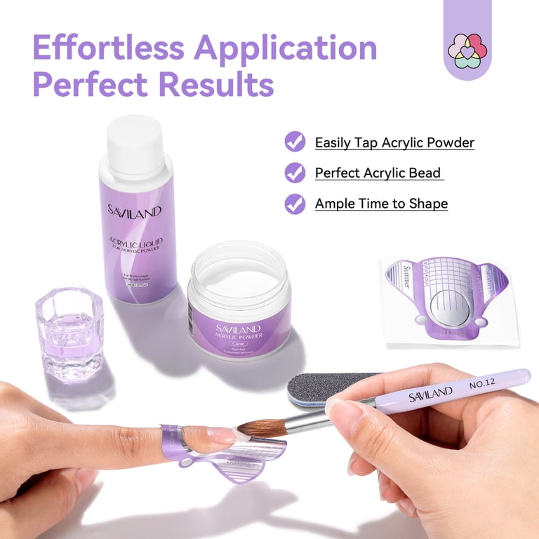 Saviland Acrylic Nail Kit With Clear Powder & Liquid photo 8
