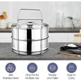 thumbnail image 3 of Stackable Steamer Insert, Steamer Pot, 2-Tier Stackable Food Steamer with Lid, 3 of 5