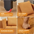 thumbnail image 6 of 4-in-1 Convertible Sleeper Sofa - Tangerine Yellow Sofa Bed with Adjustable Backrest for Small Spaces, 6 of 7