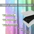 thumbnail image 6 of Rainbow Curtains, Tie Dye Pastel Colorful Sky Stars Cartoon Window Drapes for Sweet Princess Glitter Girly Bedroom Living Room, 55" W X 63" L, 6 of 6