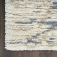 thumbnail image 5 of Nourison Luxurious Shag Light Blue Grey 5'3" x 7'3" Area Rug, Abstract, Plush, Bed Room, Living Room, Dining Room, Kitchen, Easy Cleaning, Non Shedding,, 5 of 9