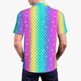 thumbnail image 4 of Balery Rainbow Scales2 Printed Men’s Short Sleeve Polo Shirt, Midweight Men's Shirt,Golf Polo shirts -4X-Large, 4 of 9