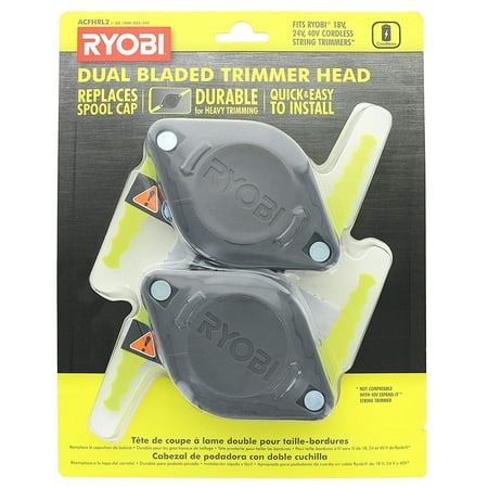 Ryobi Bladed Trimmer Head Brush Cutter Edger Accessories 2-Pack (Best Brush Blade For Trimmer)