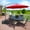 Red, variant on BPS 10FT Patio Offset Hanging Umbrella, Outdoor Cantilever Market Umbrella with Base, Easy Tilt Adjustment, Red