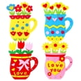 thumbnail image 1 of Kids Craft Kit DIY 4 Sets Fashion Non-woven Flower Making Kit for Mother's Day, 1 of 10