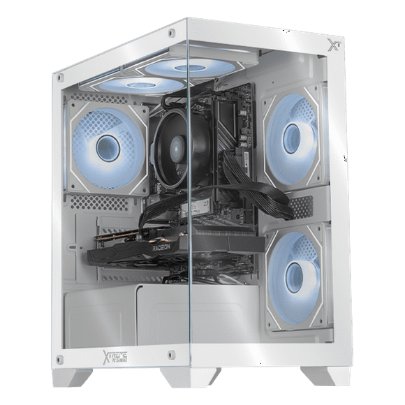 Computadora Gamer Xtreme PC Gaming AMD Radeon RX 6600 Ryzen 5 5500 16GB SSD 500GB WIFI White experiencia de juego fluida en nivel medio