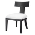 thumbnail image 5 of Uttermost Idris Modern Solid Wood and Fabric Armless Chair in Charcoal Black, 5 of 10