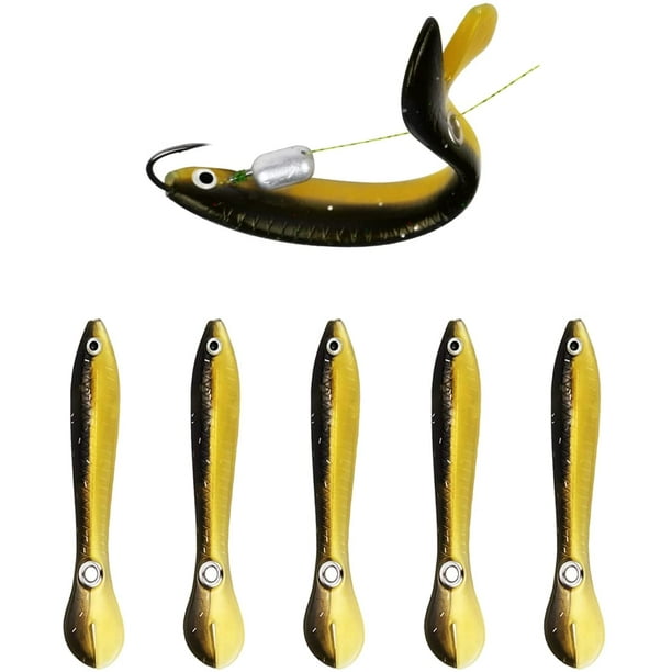 USMEI Bionic Soft Fishing Lure, 10 Pieces Fishing Equipment Bass