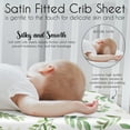 thumbnail image 6 of Sweet Jojo Designs Botanical Sage Green White Satin Fitted Crib Sheet, 6 of 6
