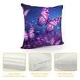 thumbnail image 4 of ARISTURING  Throw Pillow Covers  Square Cushion Cover Purple Cute Butterfly Print Modern Farmhouse Burlap Cushion Case Soft Pillowcase for Couch Bed Car Home Decoration, 4 of 5