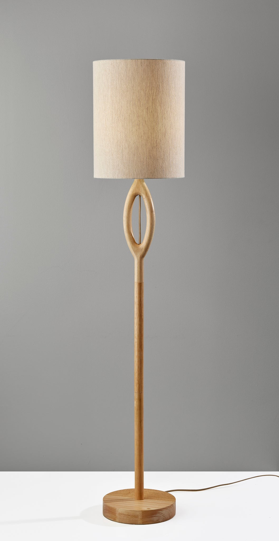 Adesso Mayfair 61" Decorative Floor Lamp with Textured Drum Shade