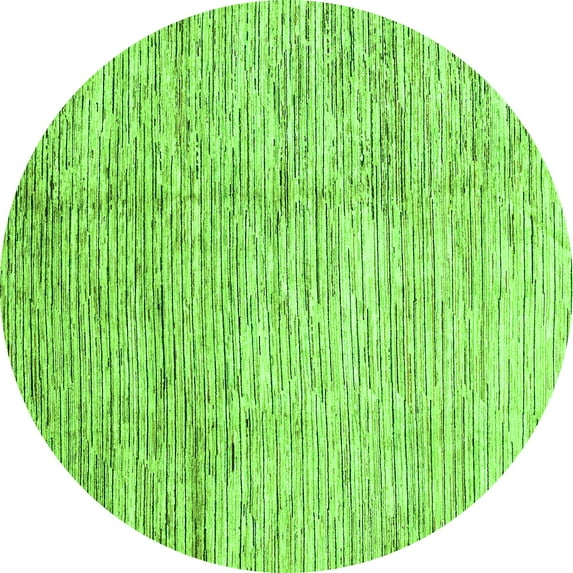 Ahgly Company Indoor Round Abstract Green Modern Area Rugs, 8' Round