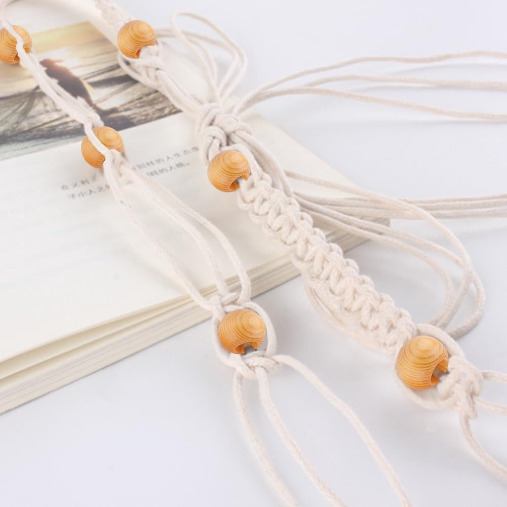 180 Pieces Wooden Beads Loose Beads Large Hole Making Kits Supplies Jewelry Making Hair DIY Craft Handmade Decor Mixed ColorDIY