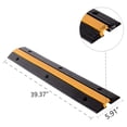 thumbnail image 4 of F COME 2 Pack Rubber Cable Ramp Hose Cable Protector Ramp 2 Channel 22000Lbs Load Capacity Traffic Speed Bump Wires Power Lines Extension Cord Cover for Indoor Outdoor, 4 of 4