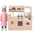 thumbnail image 1 of Gymax Play Kitchen for Kids w/ Stoves Light Sound Faucet Microwave Oven Coffee Machine Pink, 1 of 10