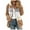 Brown, variant on POIUYTR Womens Fuzzy Fleece Jacket Oversized Color Block Sherpa Hoodies Winter Warm Zip Up Outerwear Coat With Pockets