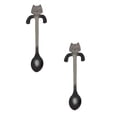 thumbnail image 1 of Oleegame 2PC Stainless Steel Cutlery Set Cat Spoon Short Handle Spoons Flatware Coffee Drinking Tools Kitchen Gadge, 1 of 7