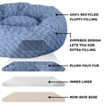 thumbnail image 6 of FurHaven | Plush Curly Fur Donut Pet Bed for Dogs & Cats, Fresh Blueberry, Small, 6 of 11
